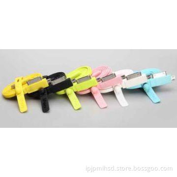 Colored 2 In 1 Micro Usb Sync Cable , 30 Pin Iphone 4S USB